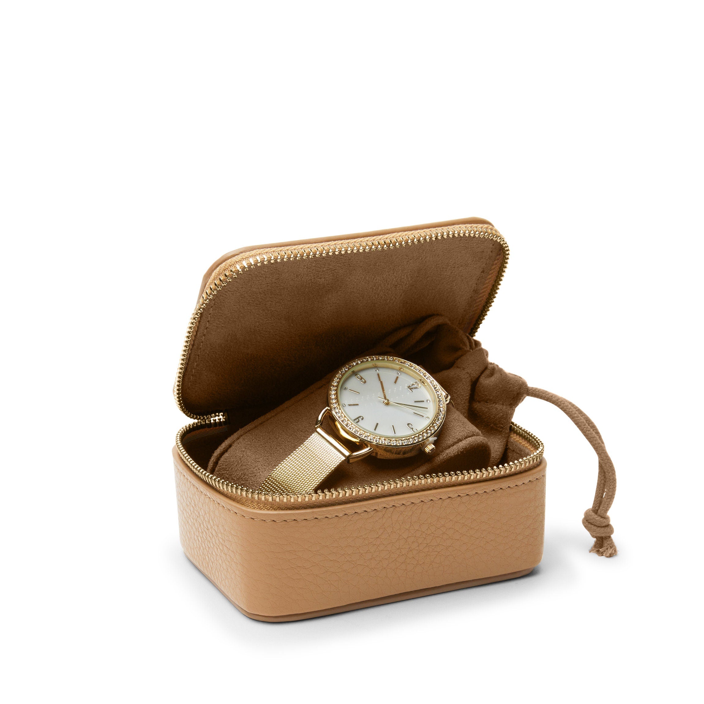 Premium Leather Travel Watch Box for Men & Women - Portable Watch Organizer with Soft Interior for Safe Storage - Perfect for Business Trips, Vacations & Daily Use