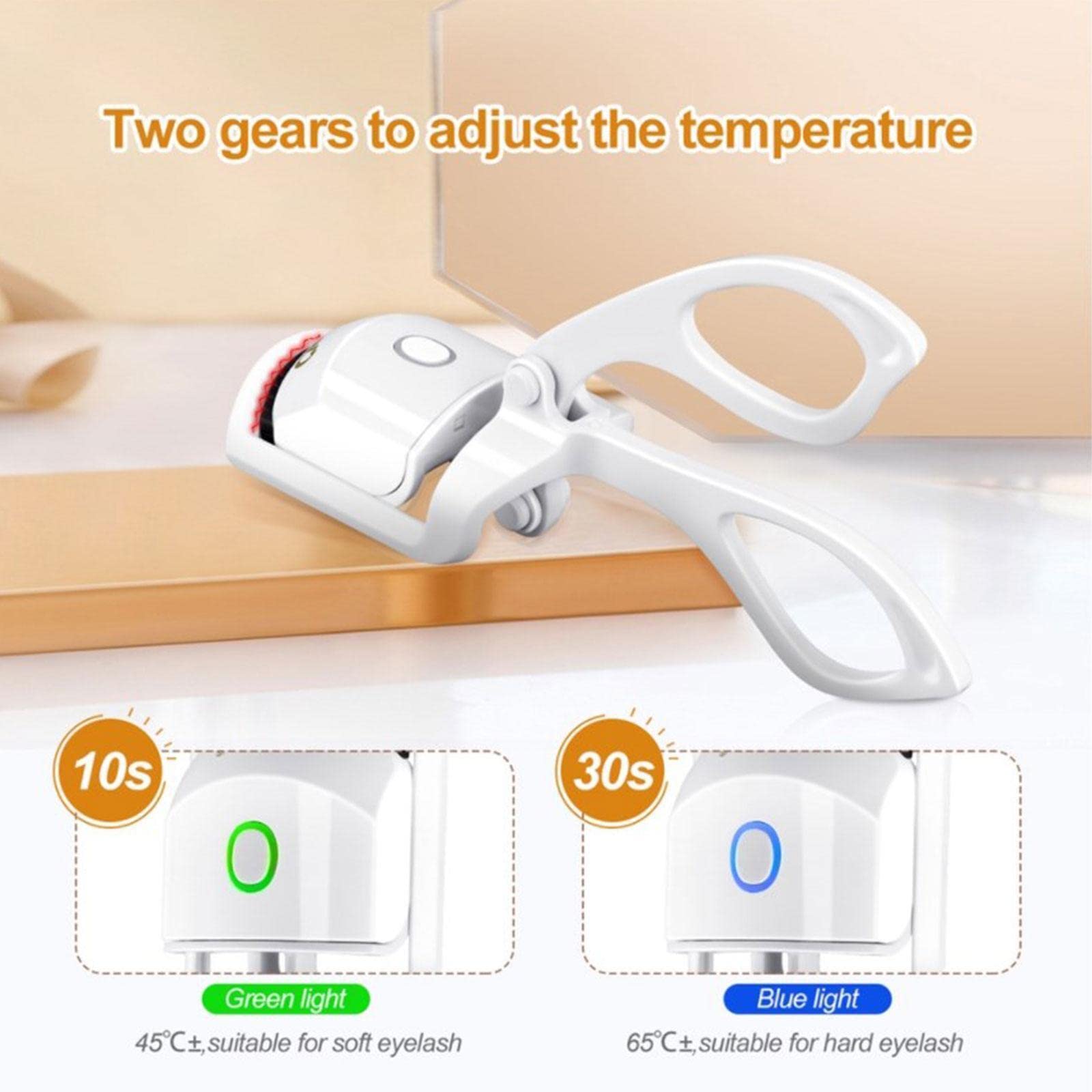 Furret Heated Eyelash Curler - Quick & Long Lasting Portable Lash Curler for Women | Perfect for Home, Travel & Professional Makeup Application