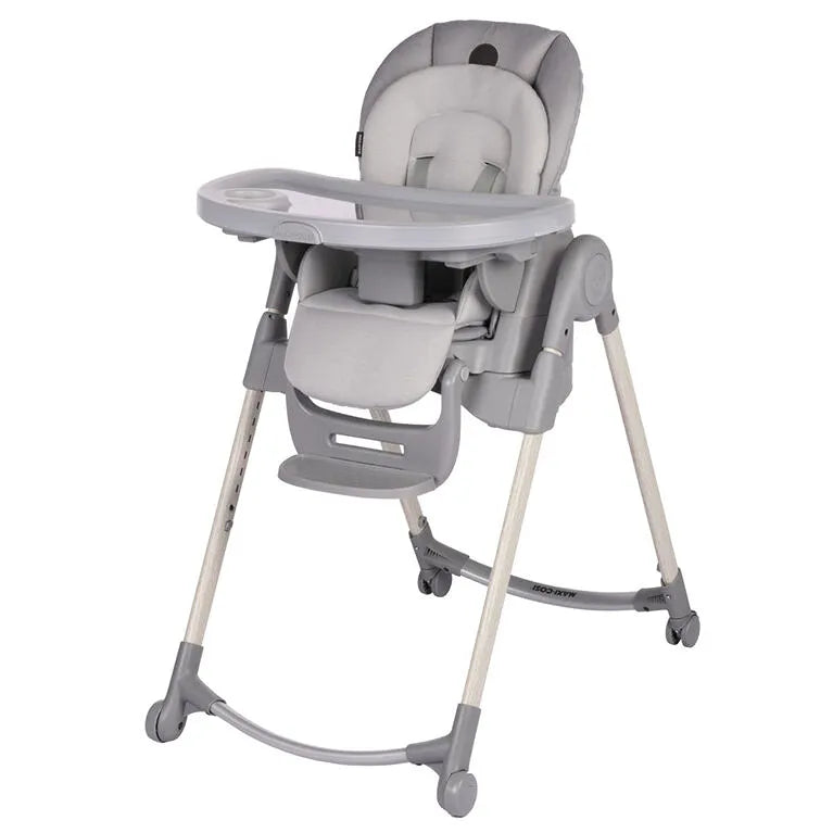Minla 6-in-1 Convertible High Chair for Babies & Toddlers - Adjustable Height, Reclining Seat, Removable Tray - Cascade Grey - Perfect for Dining, Feeding & Playtime