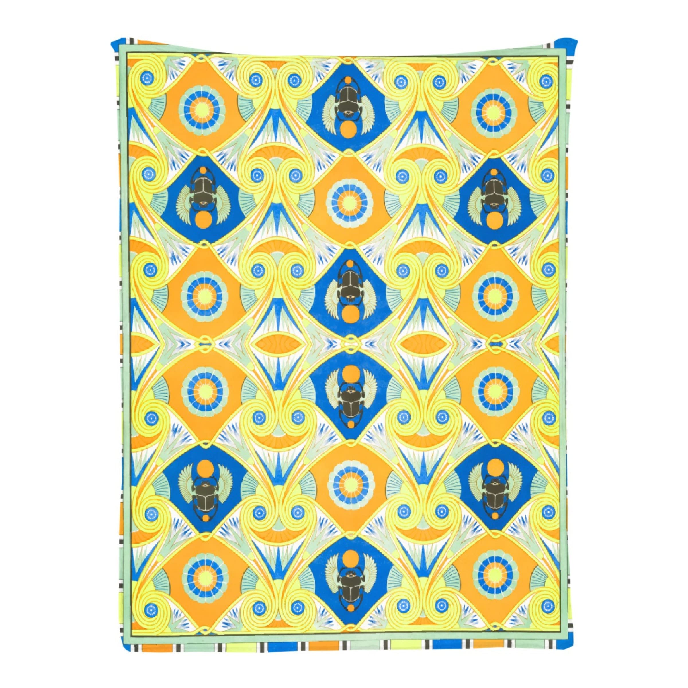 Yakujo Patterns Cube Art Lightweight Flannel Fleece Blanket - 120