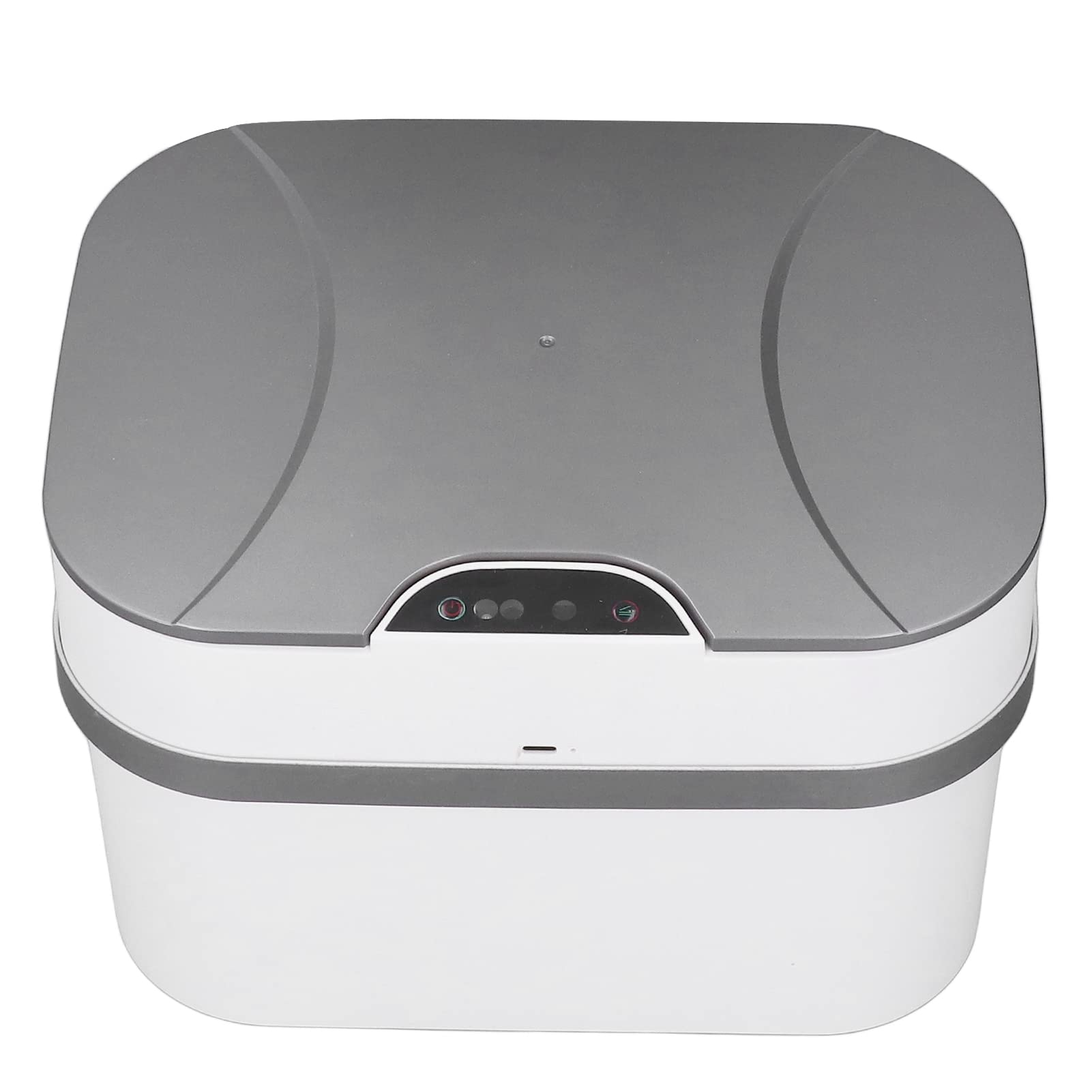 Honiwu Automatic Trash Can with Lid - Smart Sensor Motion Activated, Foldable Silent Garbage Bin for Kitchen, Living Room, Office (Gray) | Hands-Free Convenience for Cooking, Cleaning & Home Organization