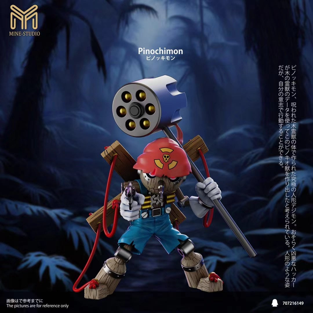 MINE Studio Pinochimon Wooden Puppet Monster Toy - Perfect for Collectors, Anime Fans, and Kids' Playtime