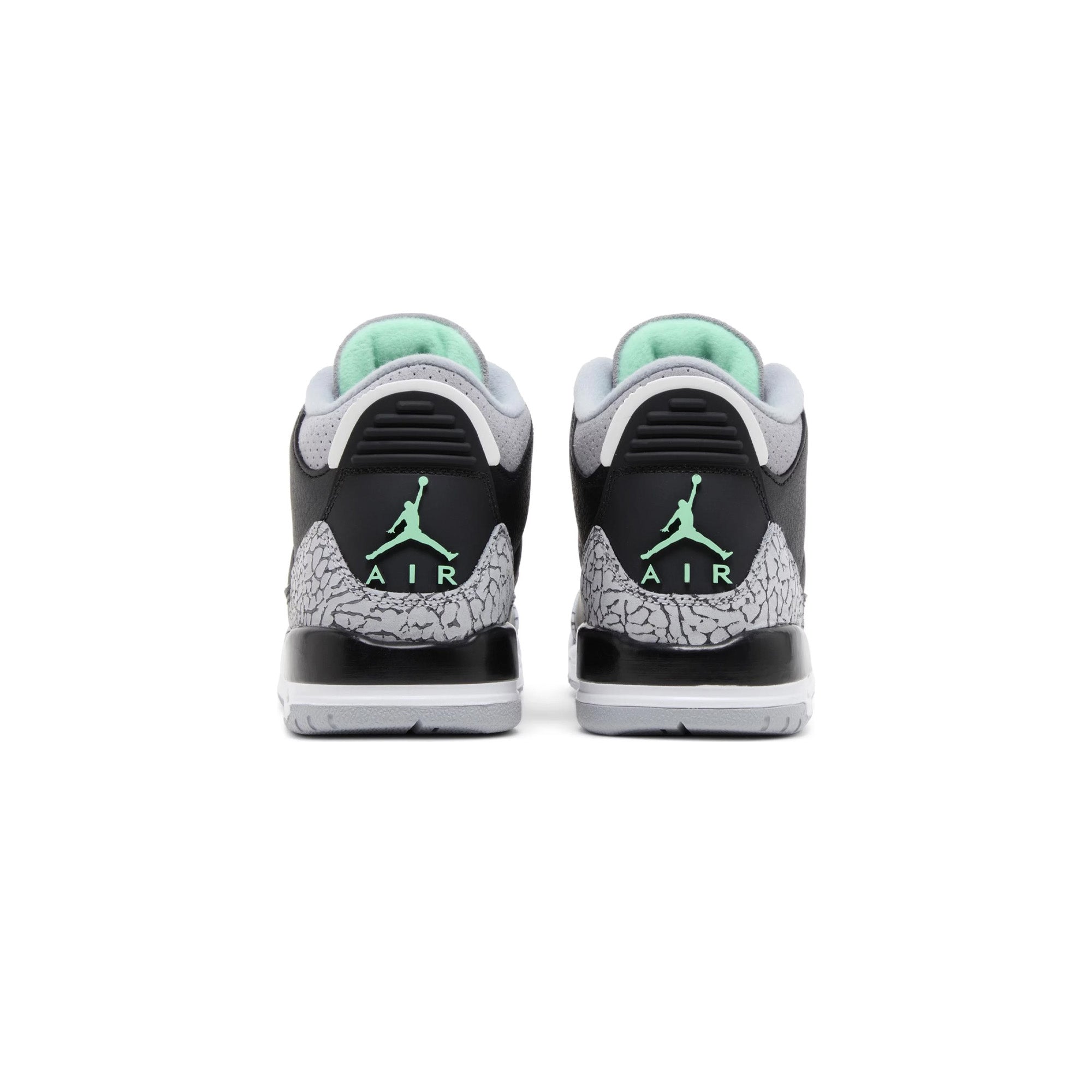 Air Jordan 3 Retro 'Green Glow' GS Sneakers for Women & Girls (2024) - Comfortable Basketball Shoes for Casual Wear & Street Style Fashion