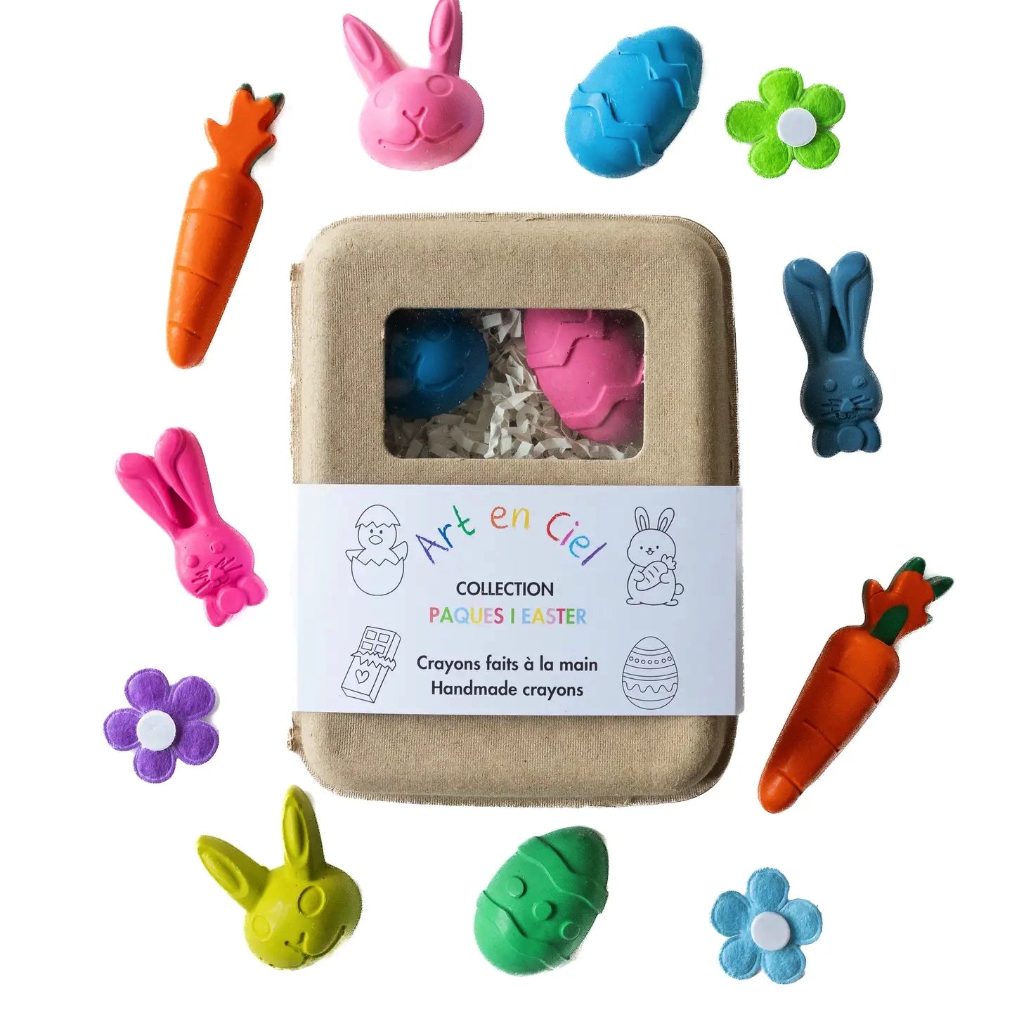 Art en Ciel Handmade Non-Toxic Easter Crayons for Kids - Perfect for Easter Egg Decorating, DIY Crafts & Holiday Gifts
