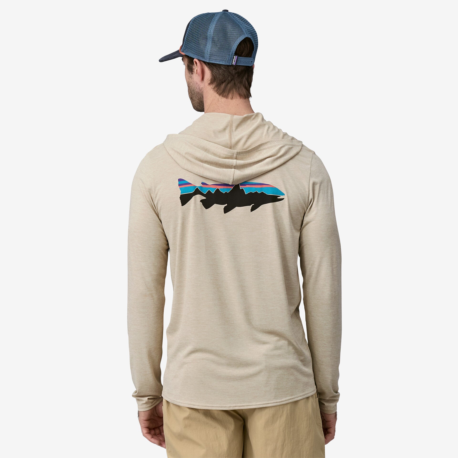 Capilene® Cool Daily Graphic Hoody for Men - Lightweight & Breathable Hooded Sweatshirt - Perfect for Hiking, Running & Outdoor Activities