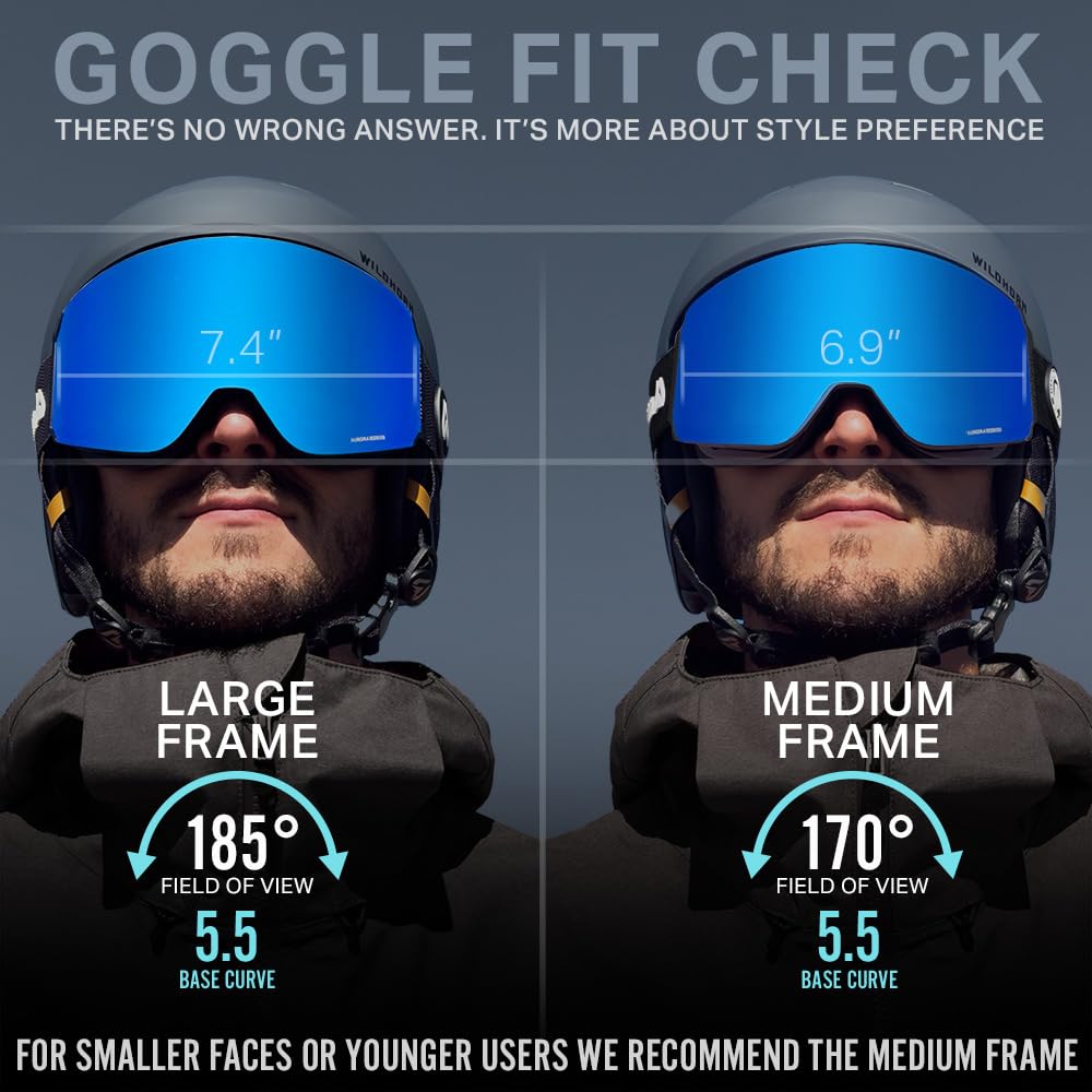 Wildhorn Roca Ski Goggles for Men & Women - Anti-Fog, Scratch-Resistant, 100% UV Protection with Magnetic Lens - Perfect for Snowboarding, Skiing & Winter Sports