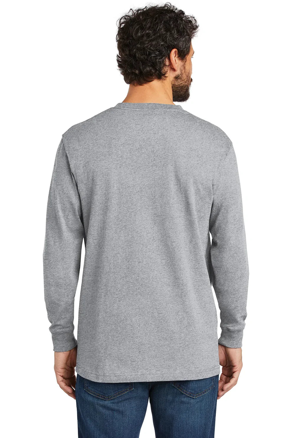 Carhartt Men's Workwear Pocket Long Sleeve T-Shirt - Durable Heather Grey Cotton Shirt for Construction & Outdoor Work | Northern Lights Locating & Inspection | Ideal for Job Sites, Hunting & Heavy Duty Activities