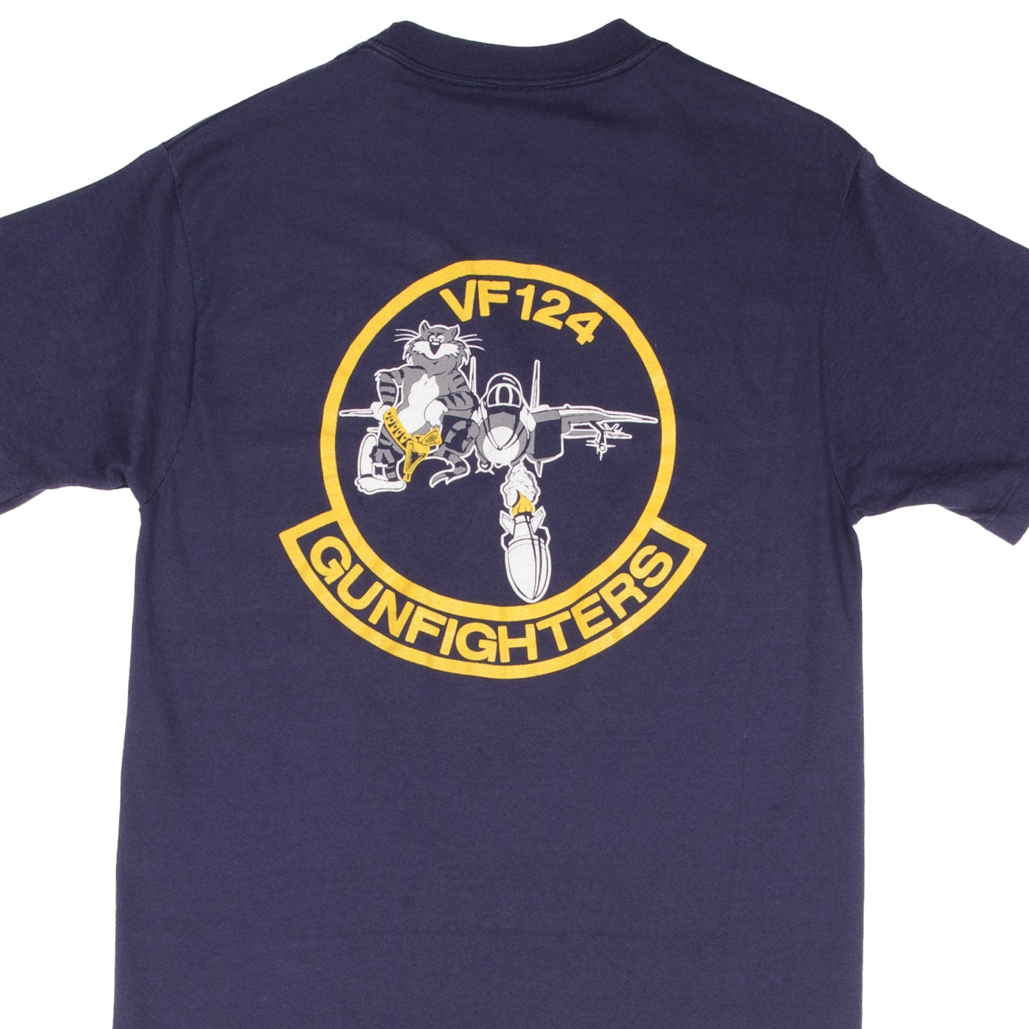 Vintage US Navy VF124 Gunfighters T-Shirt - Medium Size - Made in USA - 1990s Retro Military Tee - Perfect for Veterans, History Buffs & Casual Wear