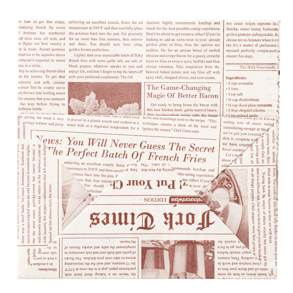 Eco-Friendly Sepia Newsprint Paper Snack Bags 4