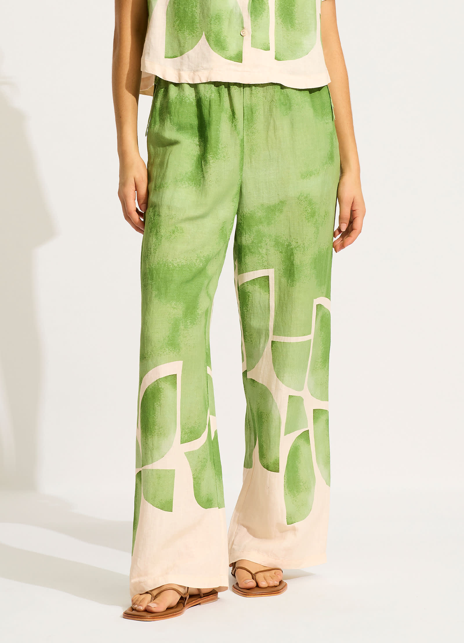 Sunray Drawstring Pants for Women - Comfortable Elastic Waist Lounge Pants in Sage Green - Perfect for Yoga, Home Wear and Casual Outfits