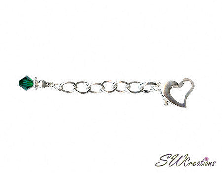Heart of Gem Crystal Anklet Jewelry Extender - Adjustable Ankle Bracelet Chain for Women, Boho Chic Ankle Chain Accessory | Perfect for Beach, Festival, and Summer Outfits