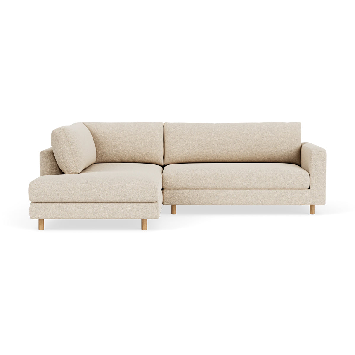 Douglas Boucle Left Corner Sofa - Modern L-Shaped Sectional Couch for Living Room, Lounge & Small Spaces | Soft Fabric Upholstery, Comfortable Seating | Perfect for Apartments, Home Theater & Family Gatherings