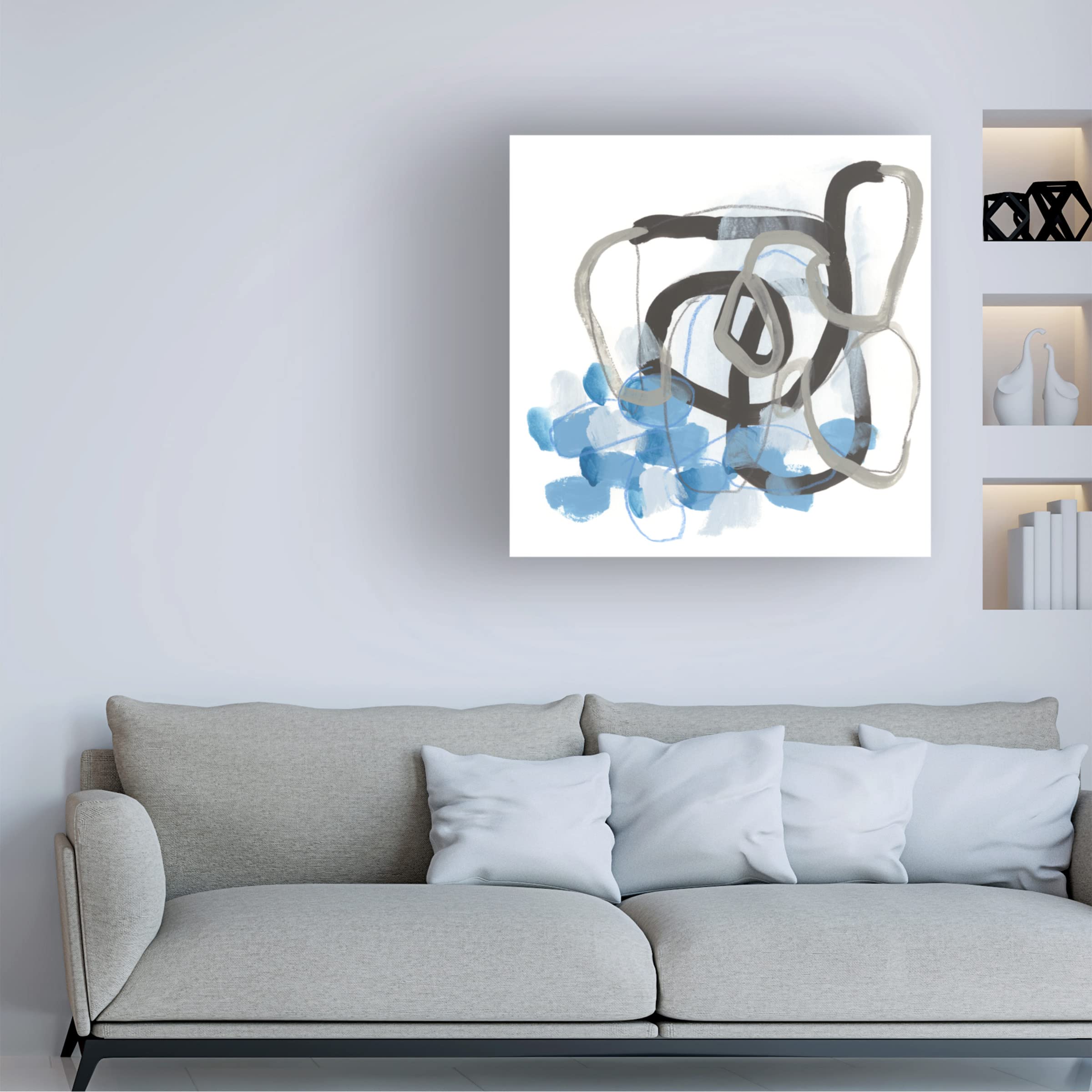 Trademark Fine Art 'Pendulum Overlap II' Abstract Canvas Wall Art by June Erica Vess - Modern Home Decor for Living Room, Bedroom & Office
