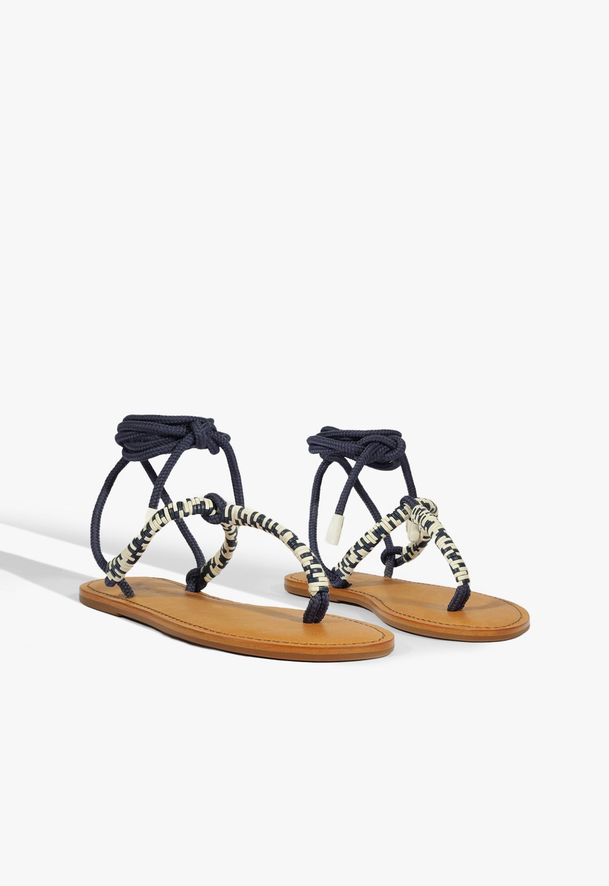 Claire Blue Women's Flat Sandals - Comfortable Summer Beach Slides for Casual Wear, Walking & Vacation Outfits