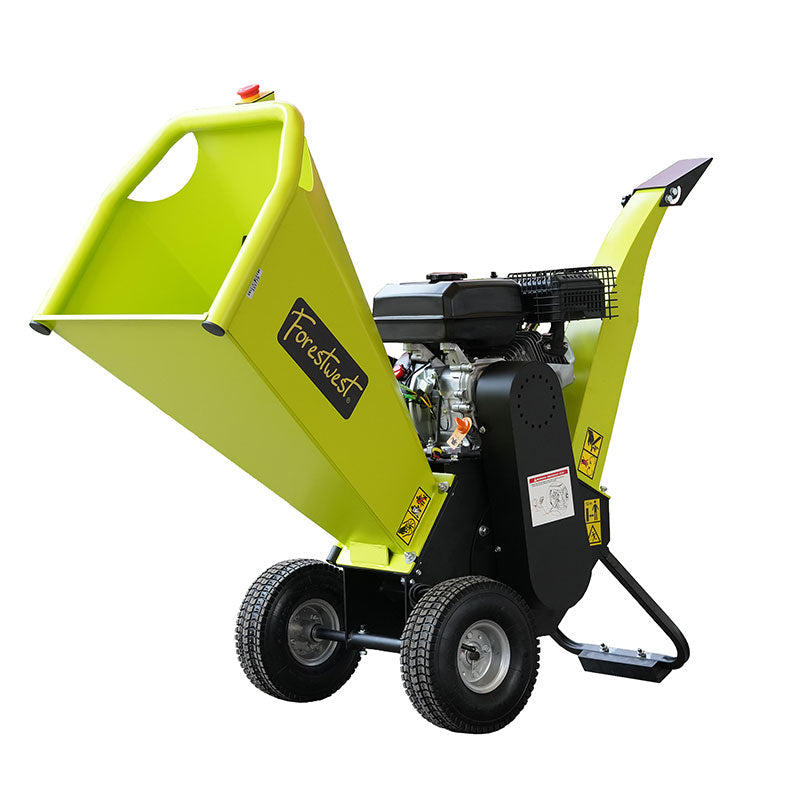 Forestwest 100MM Wood Chipper Shredder - 7HP Gas Powered Garden Chipper Mulcher for Leaves, Branches & Yard Waste - Perfect for Landscaping, Gardening & Property Maintenance (Model BM11070)