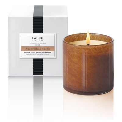 Amber Black Vanilla Scented Foyer Candle - Long-Lasting Aroma for Home, Entryway & Relaxation | Perfect for Living Room, Bedroom & Gifts