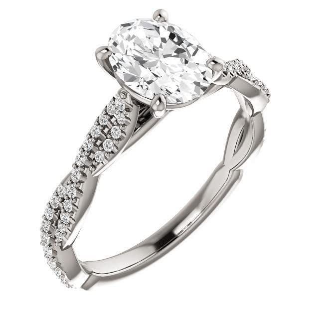 4 Carat Oval Cut Moissanite Wedding Ring Set - 925 Sterling Silver Vintage Engagement Bridal Jewelry for Women | Proposal, Promise & Anniversary Gift | Perfect for Weddings, Engagements & Special Occasions