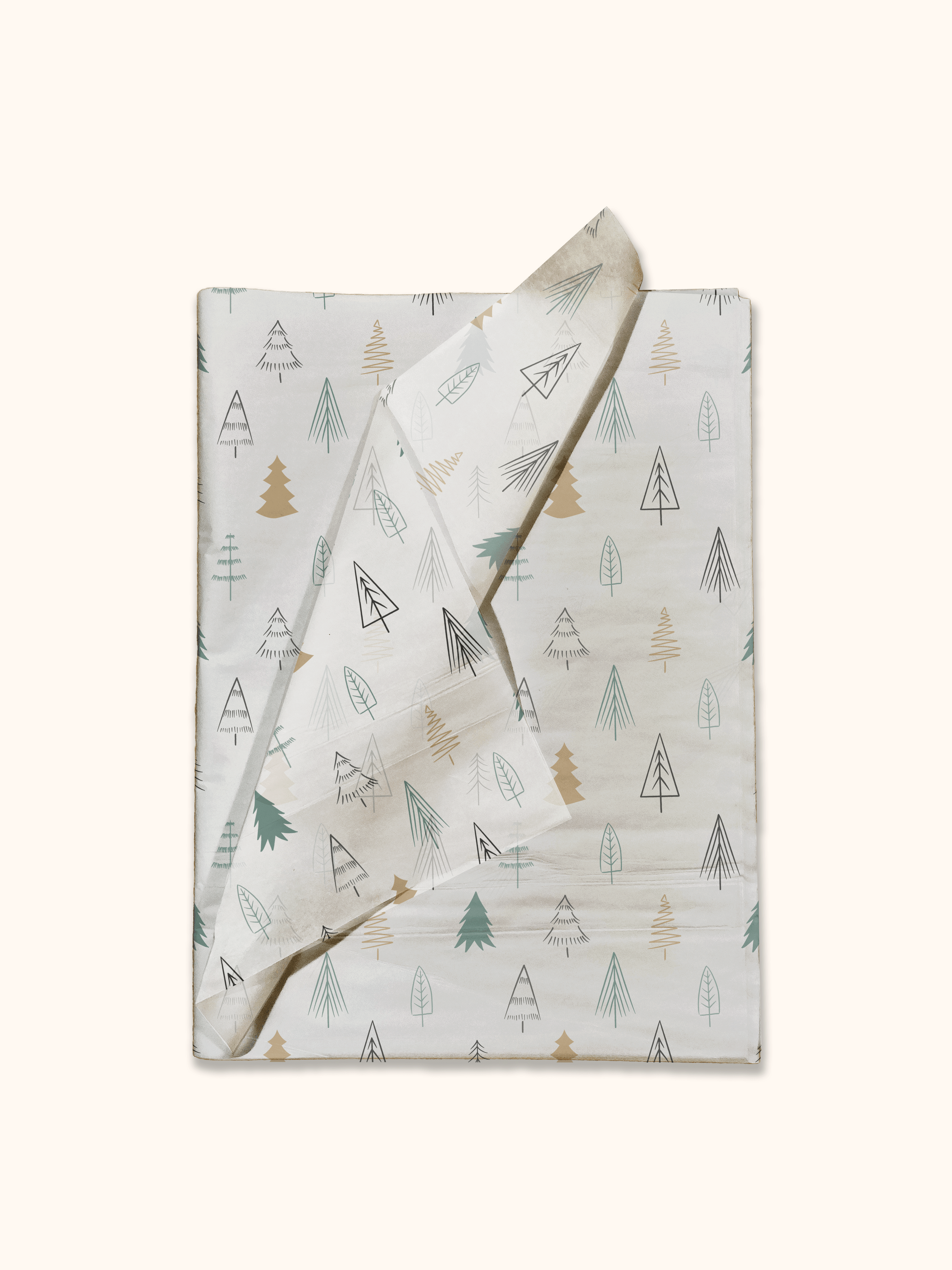 Premium Fir Trees Tissue Paper - Soft, Eco-Friendly, and Absorbent for Holiday Decorations, Gift Wrapping & Party Supplies