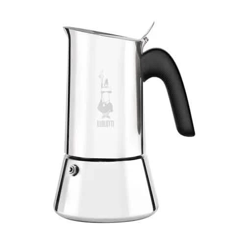 Bialetti Venus Stainless Steel Stovetop Espresso Coffee Maker - 4 Cup Italian Moka Pot for Home & Camping, Perfect Espresso Brewing for Coffee Lovers
