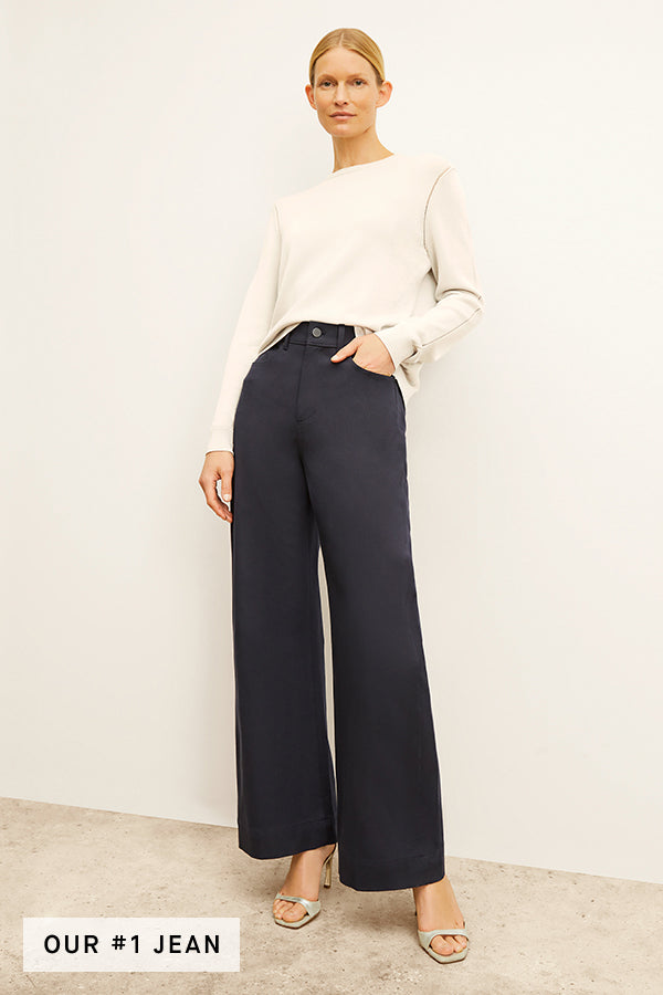 Milo Wide Leg Jeans for Women - Eco-Friendly Stretch Denim Pants with Comfortable Fit - Perfect for Casual Outfits, Workwear & Everyday Style