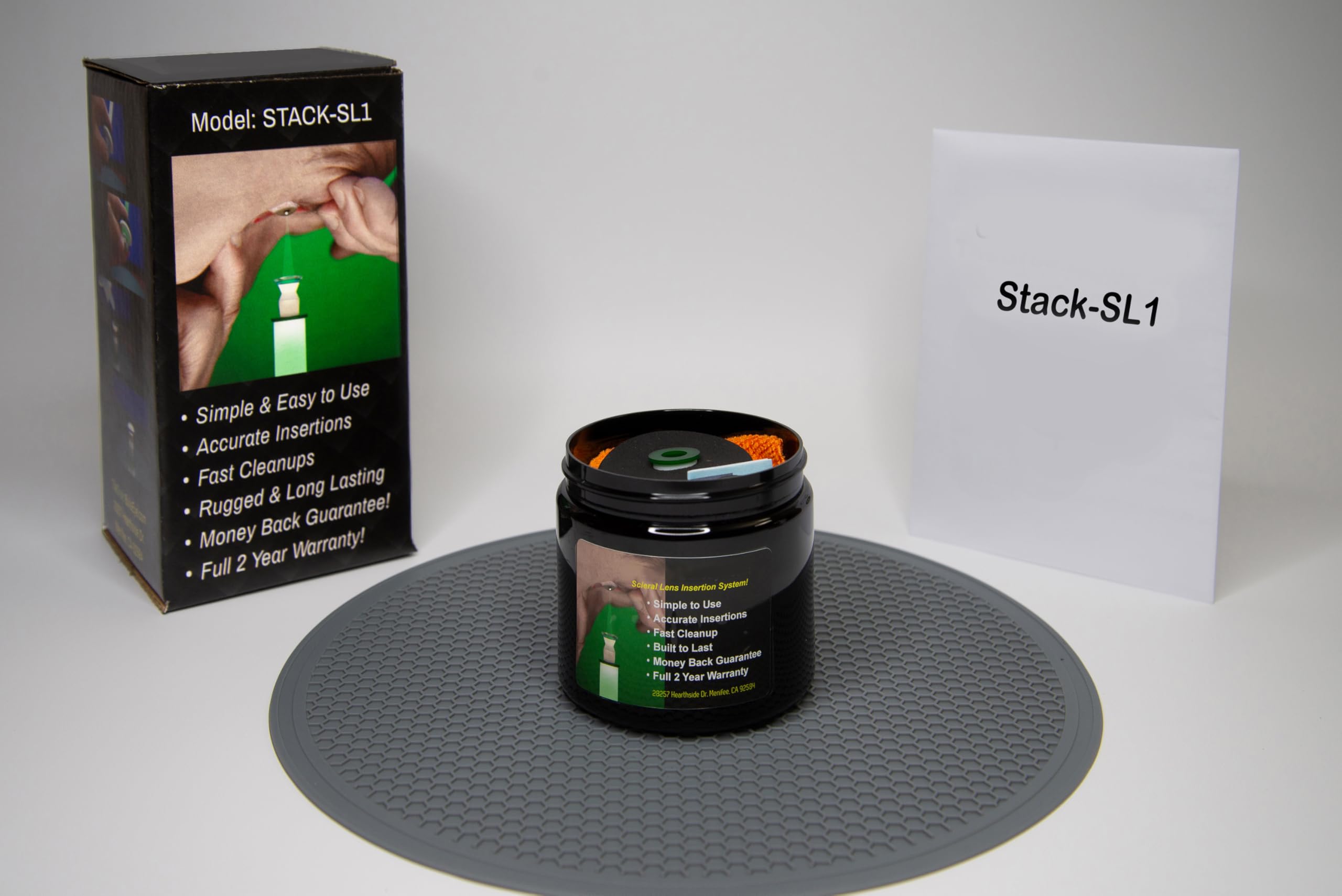 Premium Stack-SL1 Scleral Lens Inserter System – Quick Alignment, Bubble-Free Application, Durable & Watertight Design with Focused Light – Ideal for Eye Care Professionals & Contact Lens Specialists