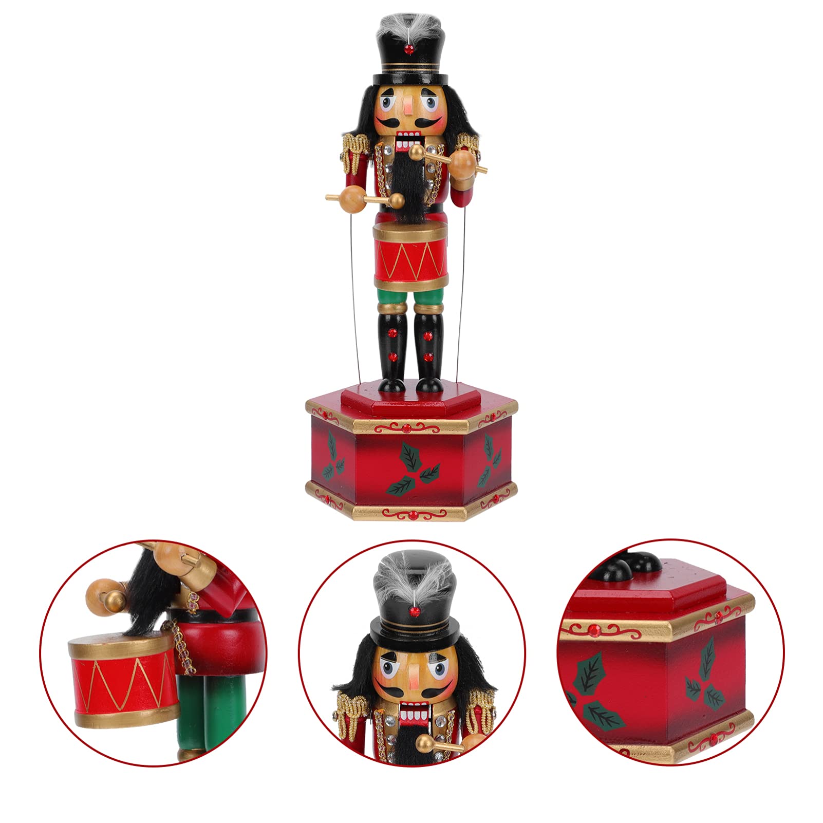 1pc Christmas Music Box - Nutcracker Themed Holiday Decor for Xmas Party, Kids Musical Instrument, Desktop Scene & Festive Props | Perfect for Home, Office & Holiday Gatherings