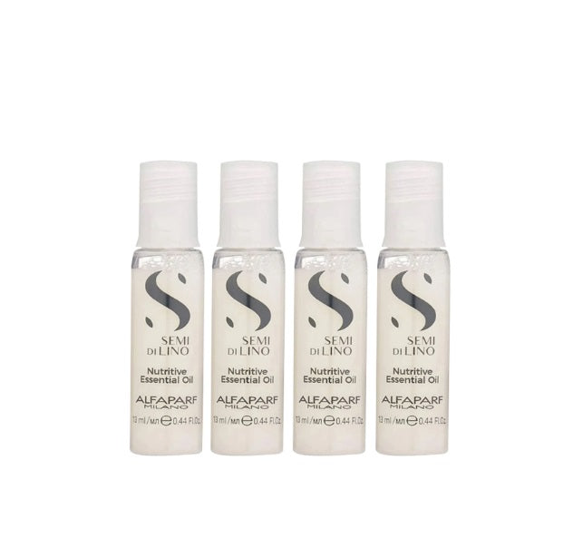 Alfaparf Milano Semi Di Lino Nutritive Essential Hair Treatment - 4x 13ml (4x 0.44 fl oz) for Dry & Damaged Hair - Deep Conditioning & Repair at Home or Salon