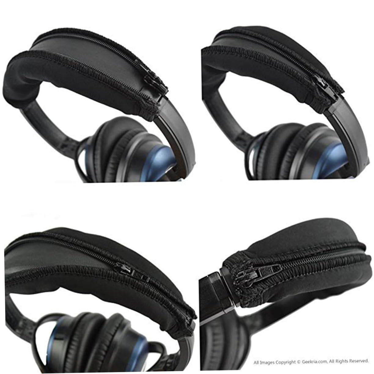 OSALADI Universal QC15 Headset Headband Cover - Comfortable Replacement Cushion with Zipper for Bose QuietComfort 15 - Perfect for Office, Travel & Noise Canceling Headphone Protection