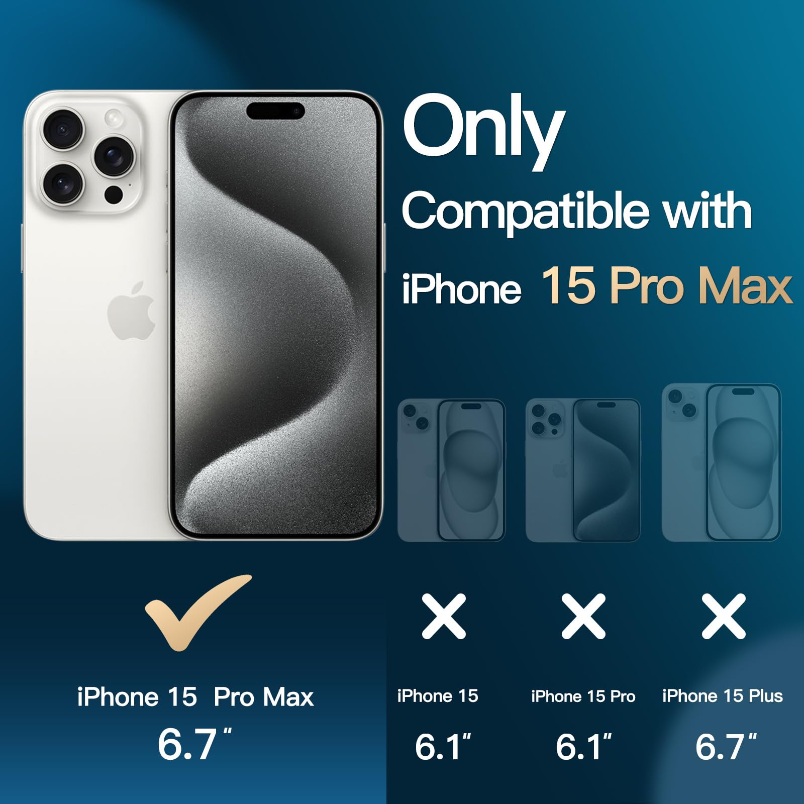 JETech 3 in 1 Magnetic Case for iPhone 15 Pro Max 6.7-Inch - Shockproof Bumper Phone Cover with 2 Pack Tempered Glass Screen Protectors, Magsafe Compatible (Clear) | Perfect for Work, Travel & Everyday Protection