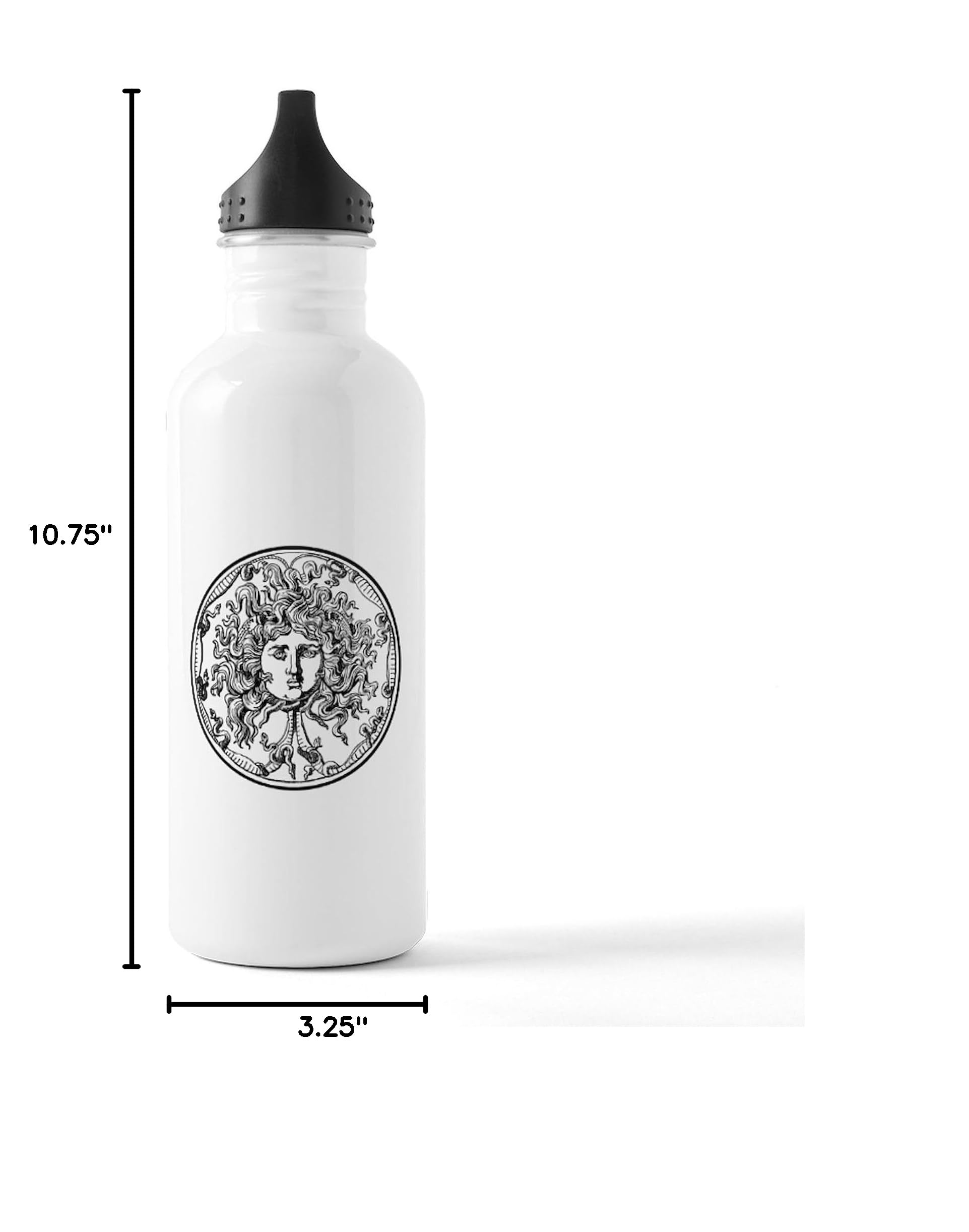 CafePress Medusa Stainless Steel Water Bottle 1.0L (34 oz) - Durable, Leak-Proof, Perfect for Gym, Hiking, and Outdoor Adventures