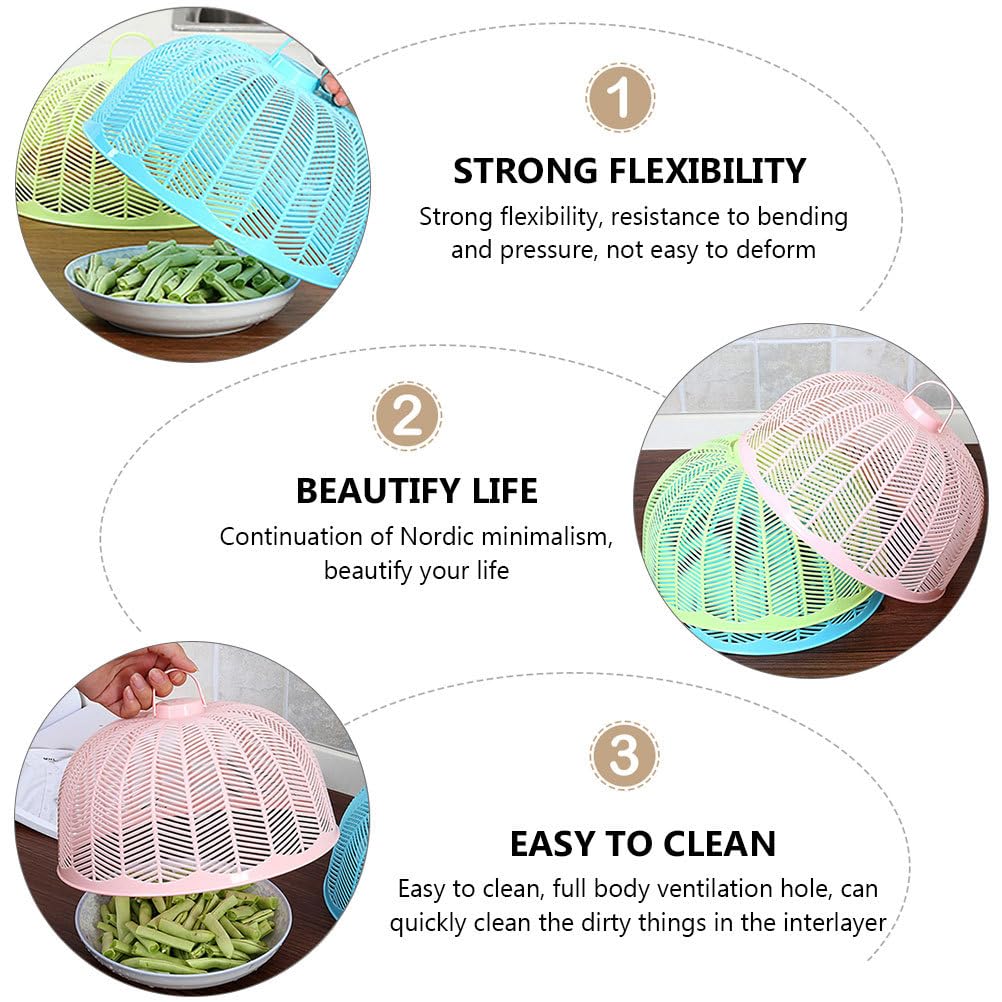 Bestoyard 9-Piece Reusable Plastic Food Covers - Mesh Dish Covers for Fruits, Plates, Cakes & Cheese - BPA-Free Kitchen Food Protectors for Parties, Picnics & Home Dining