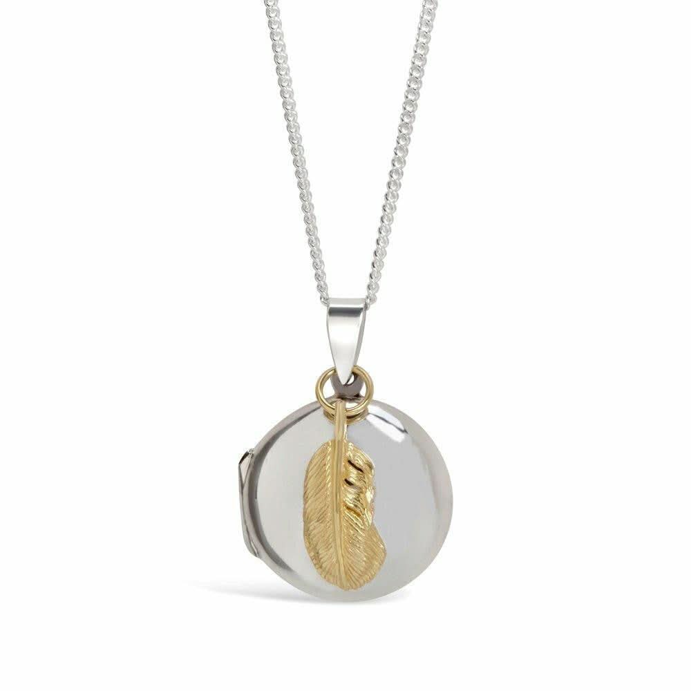 Elegant Silver Feather Locket Necklace - Perfect for Valentine's Day Gifts, Anniversary Presents & Everyday Jewelry