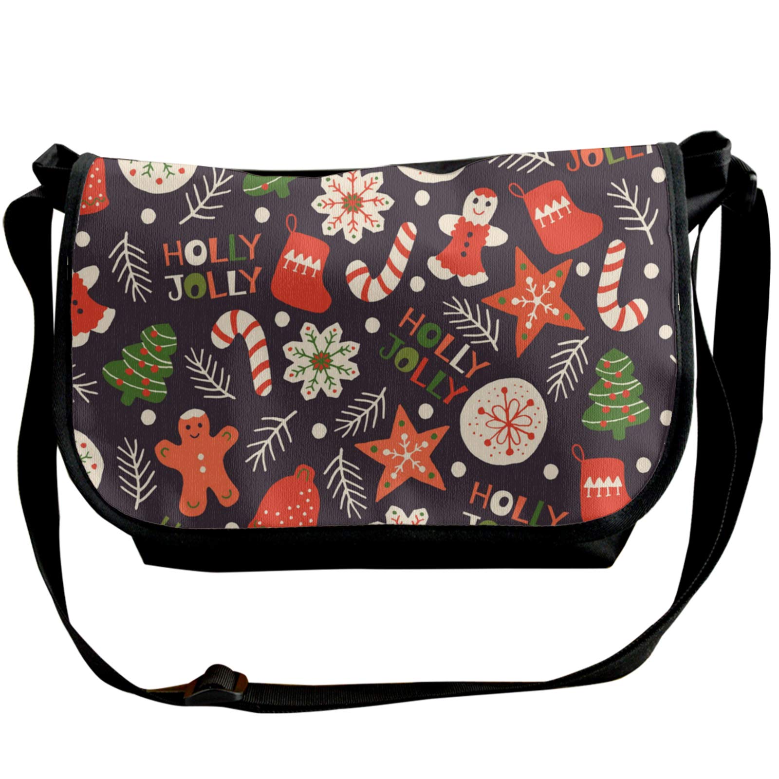 Personalized Christmas Cookies Pattern Casual Wide Diagonal Shoulder Bag - Perfect for Holiday Shopping, Travel & Everyday Use