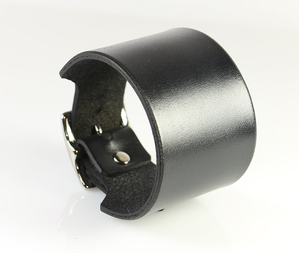 Premium Tapered Die-Cut Leather Wristband for Men & Women - Adjustable Genuine Leather Bracelet - Fashion Accessory for Casual Wear, Work, and Special Occasions
