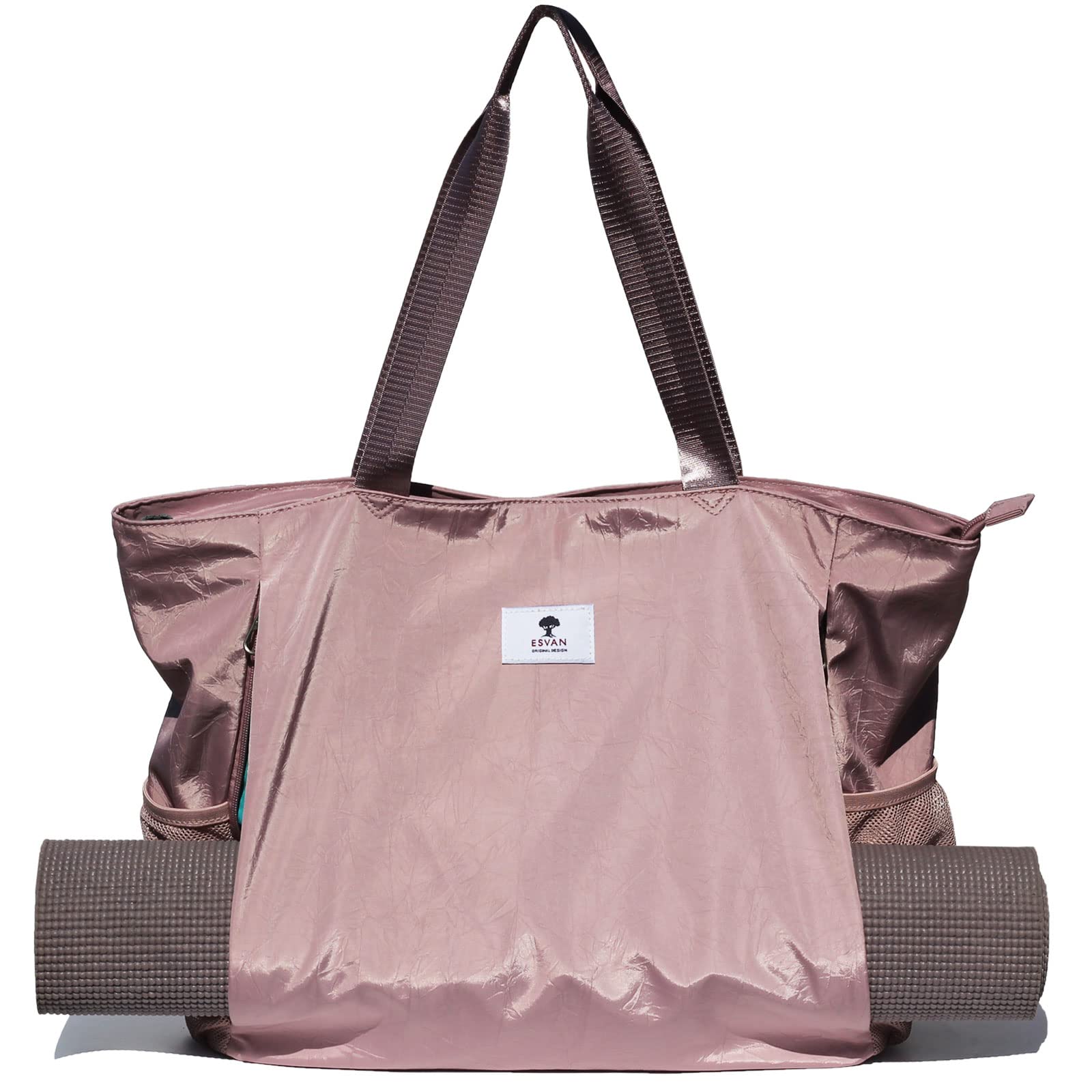 ESVAN Yoga Mat Bag - Premium Yoga Tote Carrier with Shoulder Strap | Multi-Functional Carryall for Yoga, Pilates, Gym, Travel & Beach | Perfect for Workouts, Office Commute & Outdoor Activities
