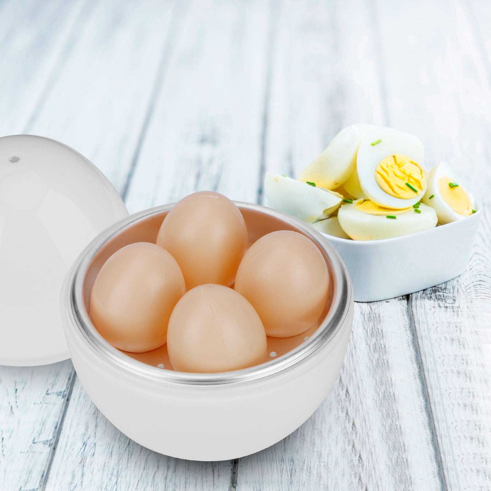 Electric Microwave Egg Cooker - 4 Capacity for Hard Boiled, Poached & Scrambled Eggs | Perfect for Breakfast Meal Prep & Quick Healthy Cooking