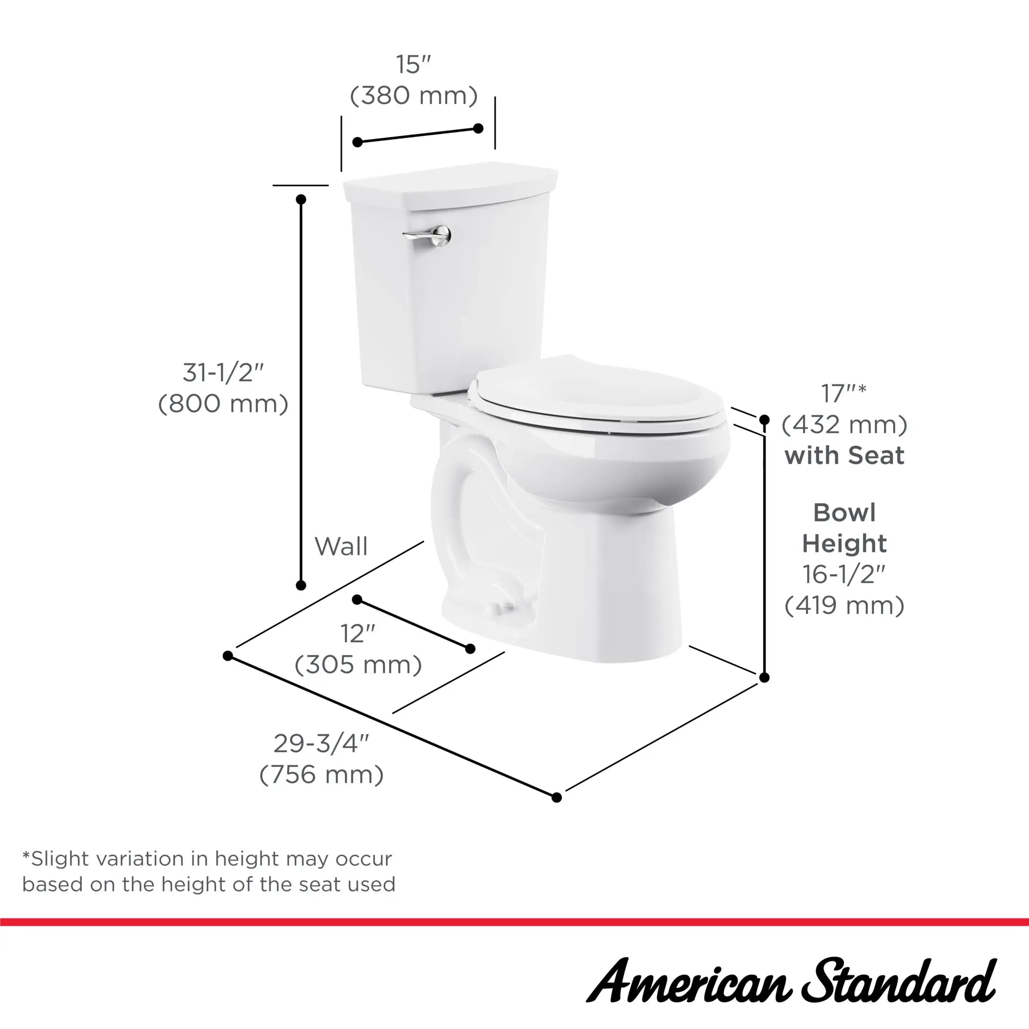 H2Optimum® 1.1 GPF/4.2 LPF Water-Saving Elongated Toilet with Soft-Close Seat & Wax Ring - Chair Height Comfort for Bathroom, Home & Commercial Use