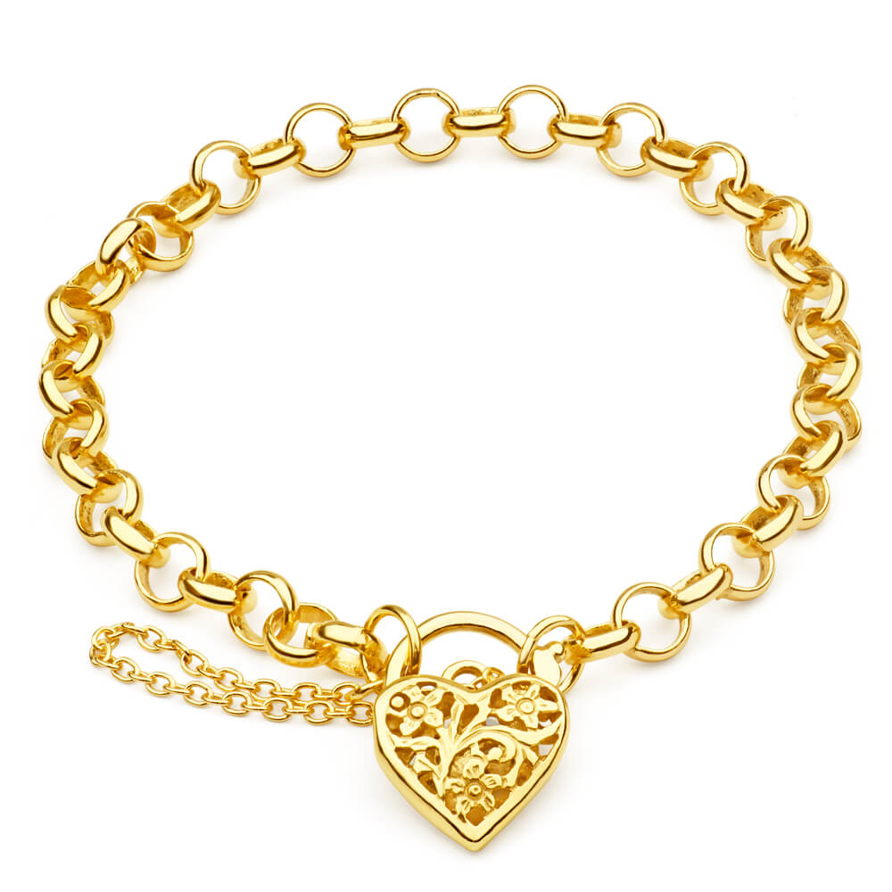9ct Yellow Gold Copper Filled Belcher Bracelet for Women - Elegant Jewelry Gift for Birthday, Anniversary & Special Occasions