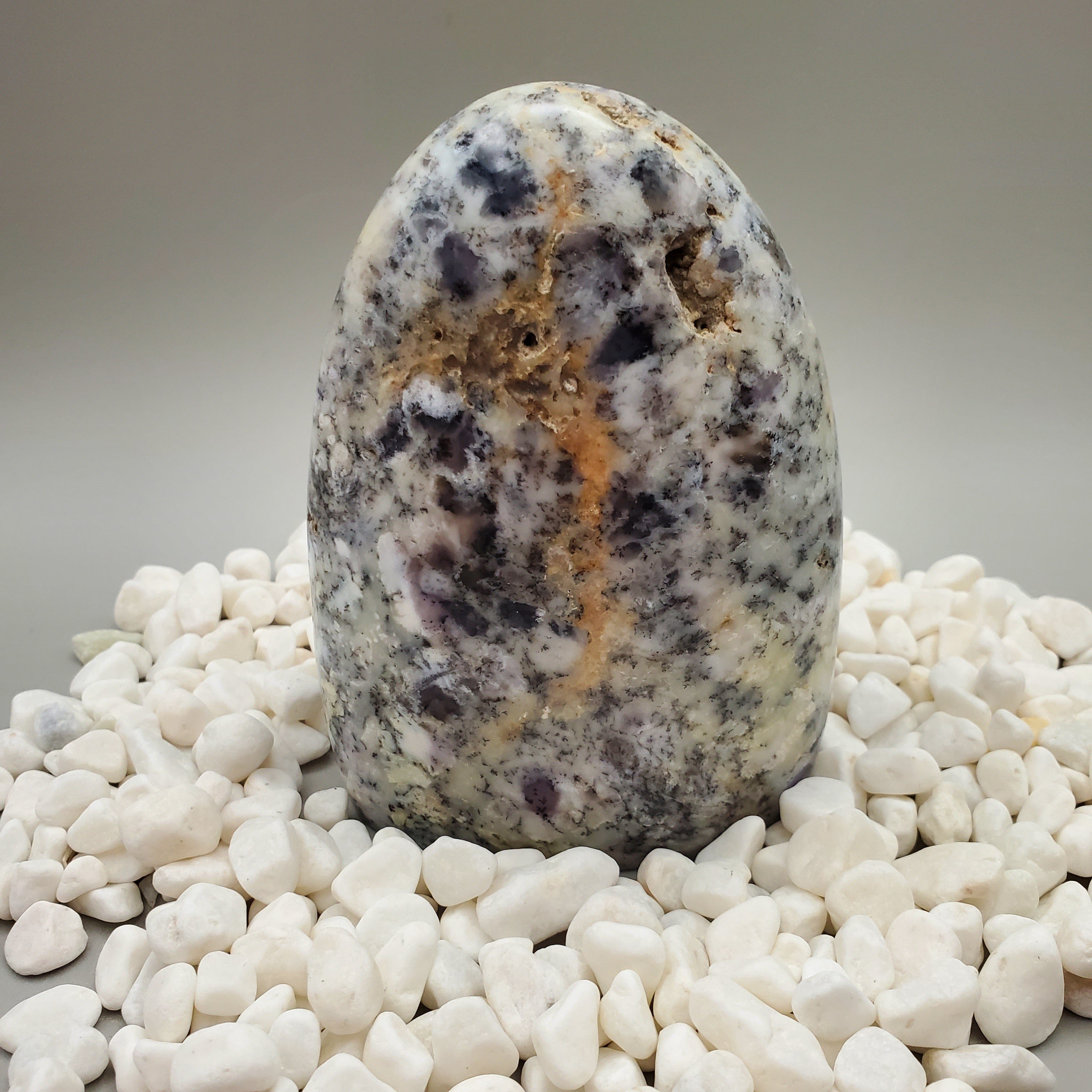 Natural Dendritic Opal Free Form Stone - Unique Healing Crystal for Meditation, Jewelry Making & Home Decor