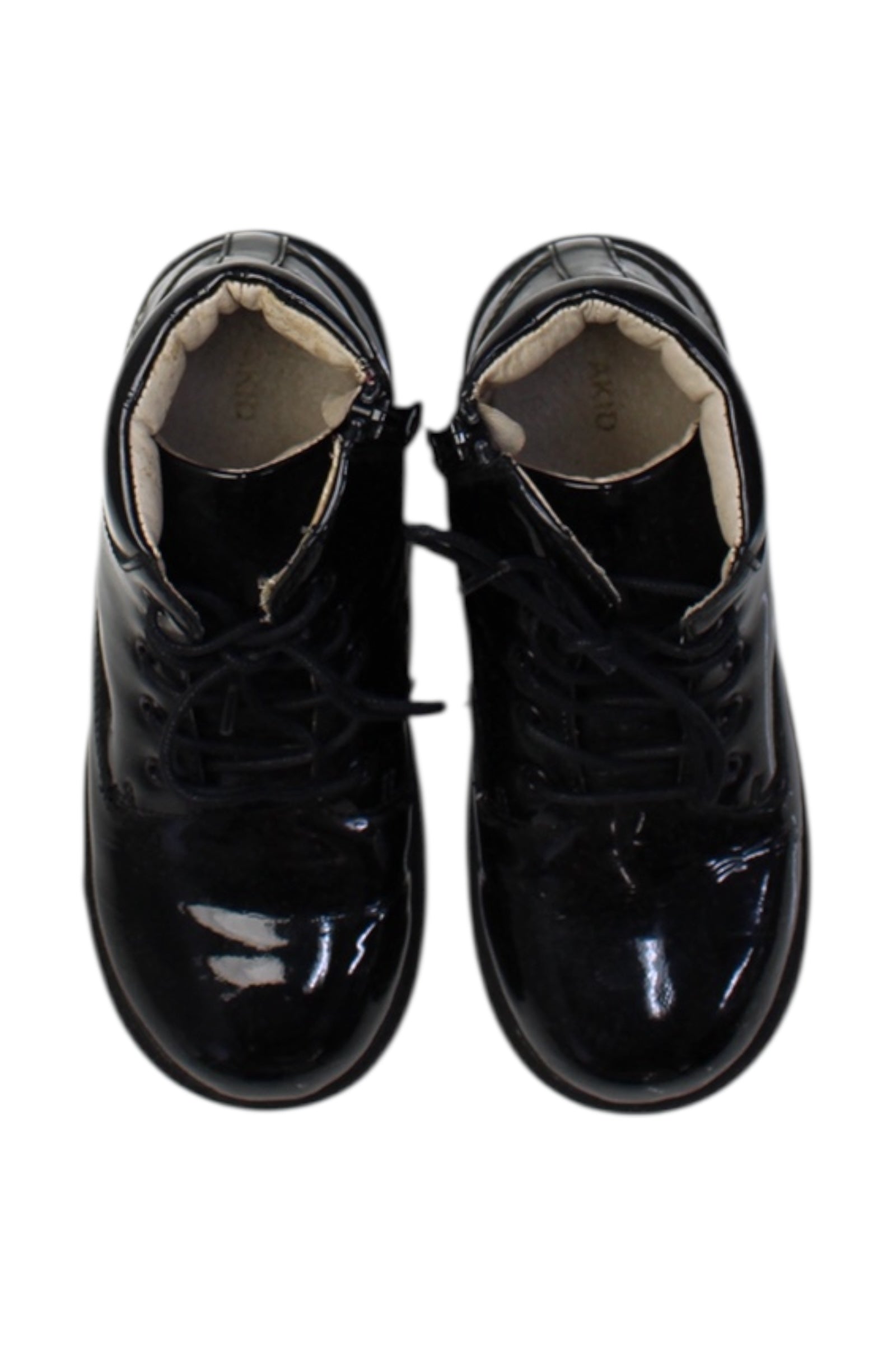 AKID Women's Patent Leather Casual Boots - Comfortable Ankle Booties for Everyday Wear - Size EU34 - Perfect for Office, Walking & Date Nights