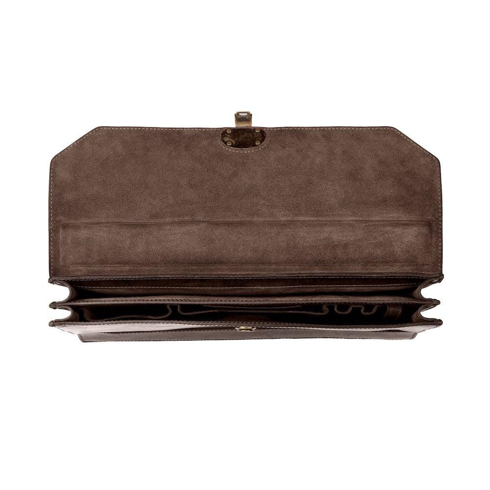 Premium Benjamin Leather Briefcase for Business Professionals - Genuine Leather Laptop Bag with Multiple Compartments - Perfect for Office, Travel & Executive Meetings