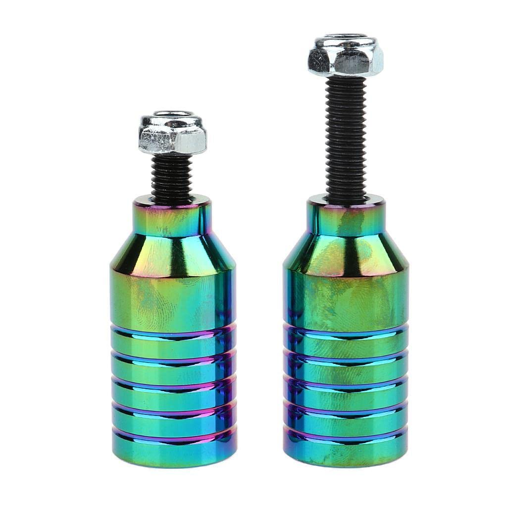 Tongina 2 Pack Professional Scooter Stunt Pegs with Axle Nuts & Screw Bolts - Complete Scooter Hardware Set for Tricks & Upgrades - Perfect for Street, Park & Extreme Scooter Riding