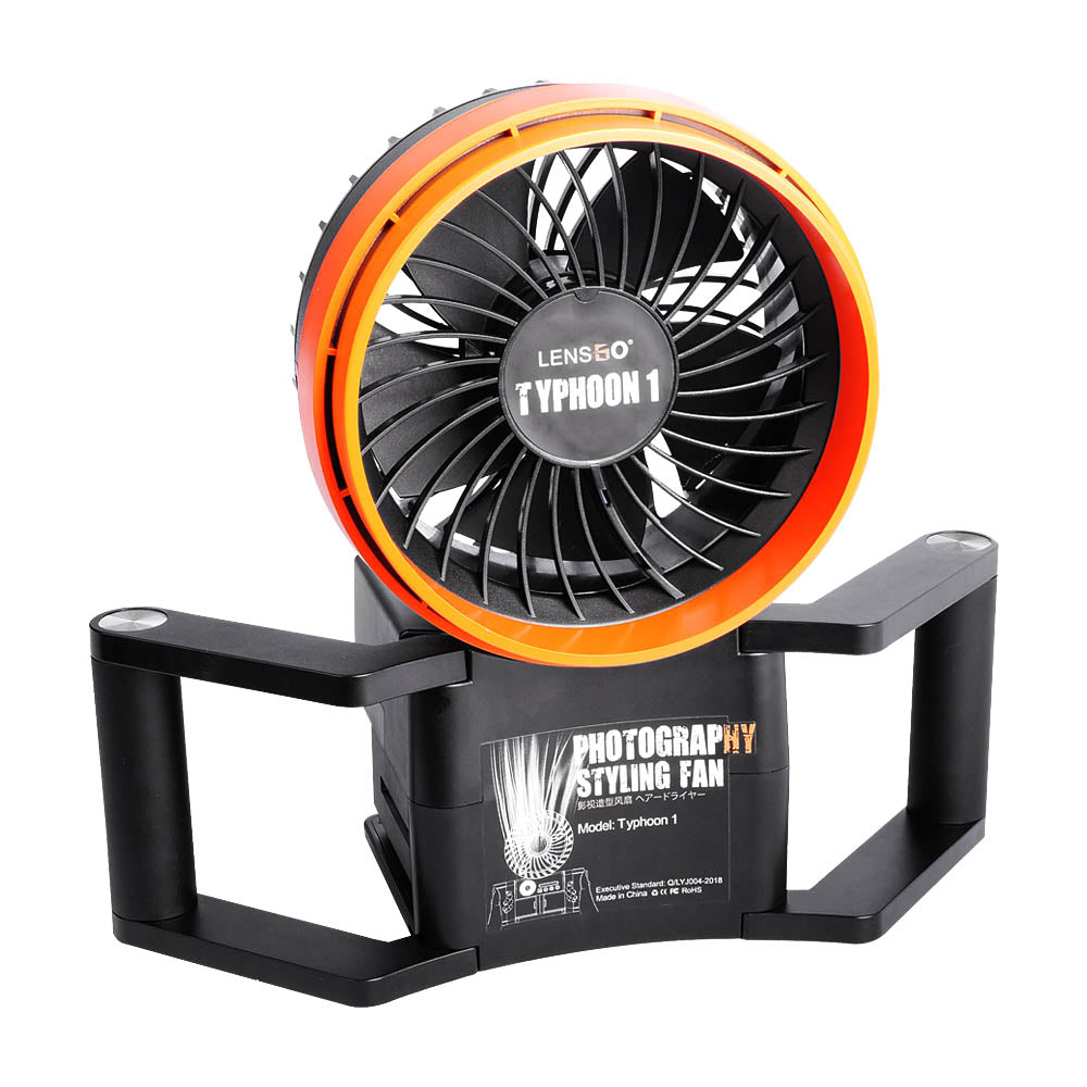 Typhoon 1 Compact Portable Handheld Photography Studio Fan - Professional Wind Machine for Photo Shoots, Video Production & Makeup Styling