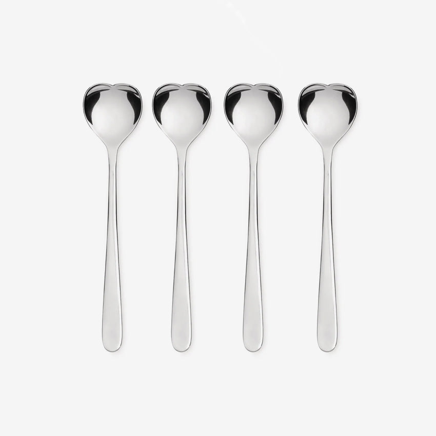Alessi Big Love Ice Cream Spoons Set of 4 - Stainless Steel Dessert Spoons for Ice Cream, Gelato & Desserts - Perfect for Parties, Home & Restaurant Use