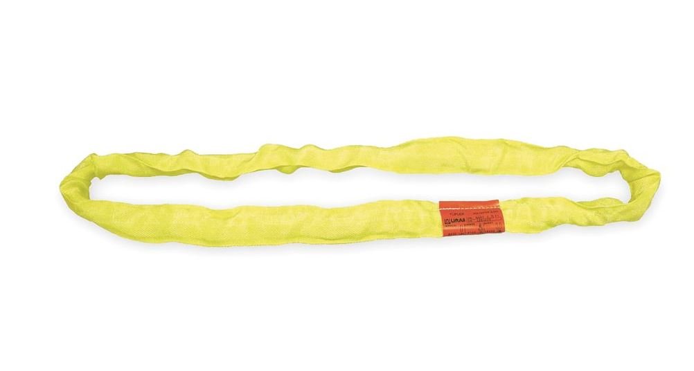 Liftall EN90X17 Tuflex Endless Round Sling - 17 Feet Heavy Duty Lifting Strap - Yellow for Construction, Rigging & Industrial Use