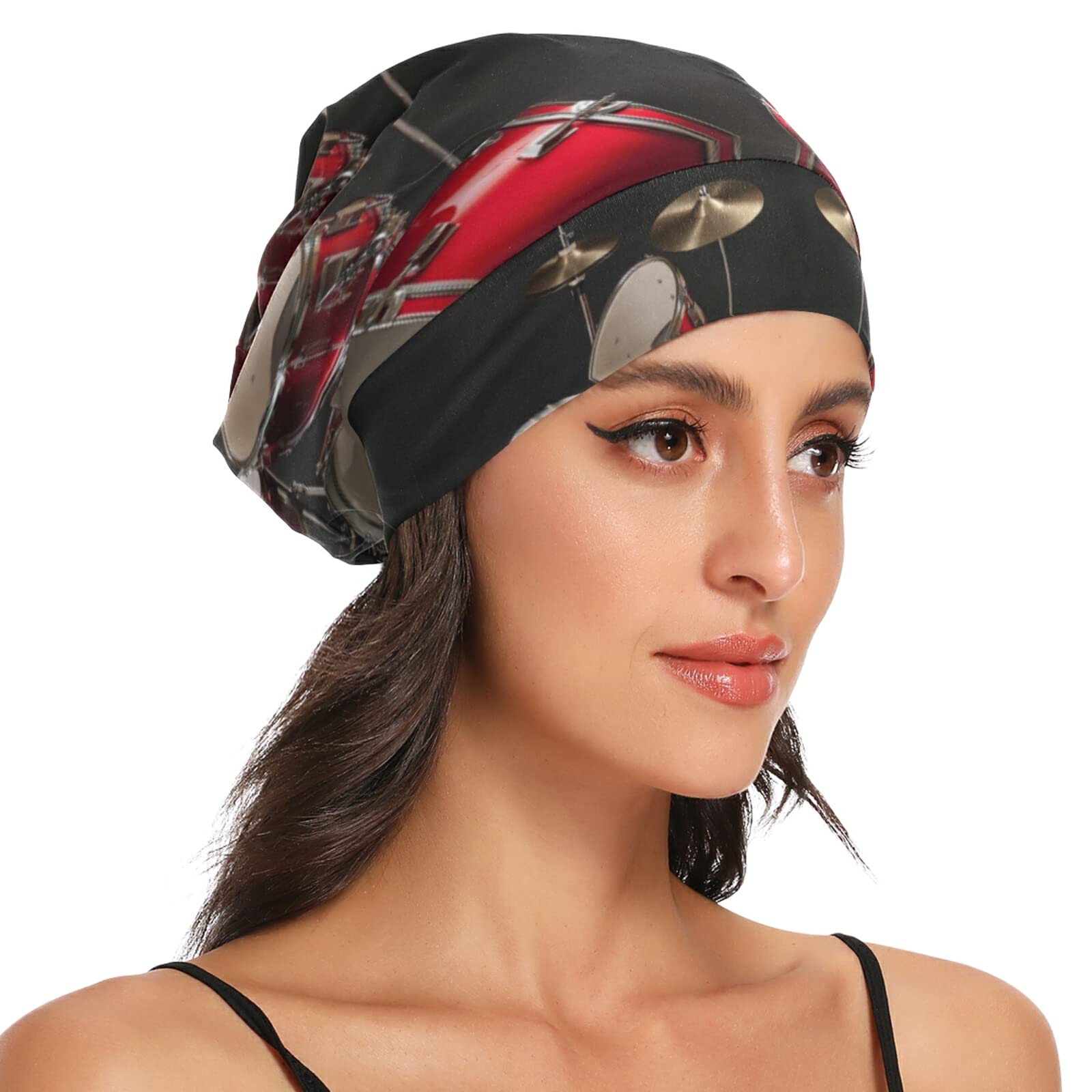 Slouchy Beanie Sleep Cap - Lightweight & Cozy Night Cap for Women & Men - Soft Head Cover for Sleeping, Travel & Cold Weather