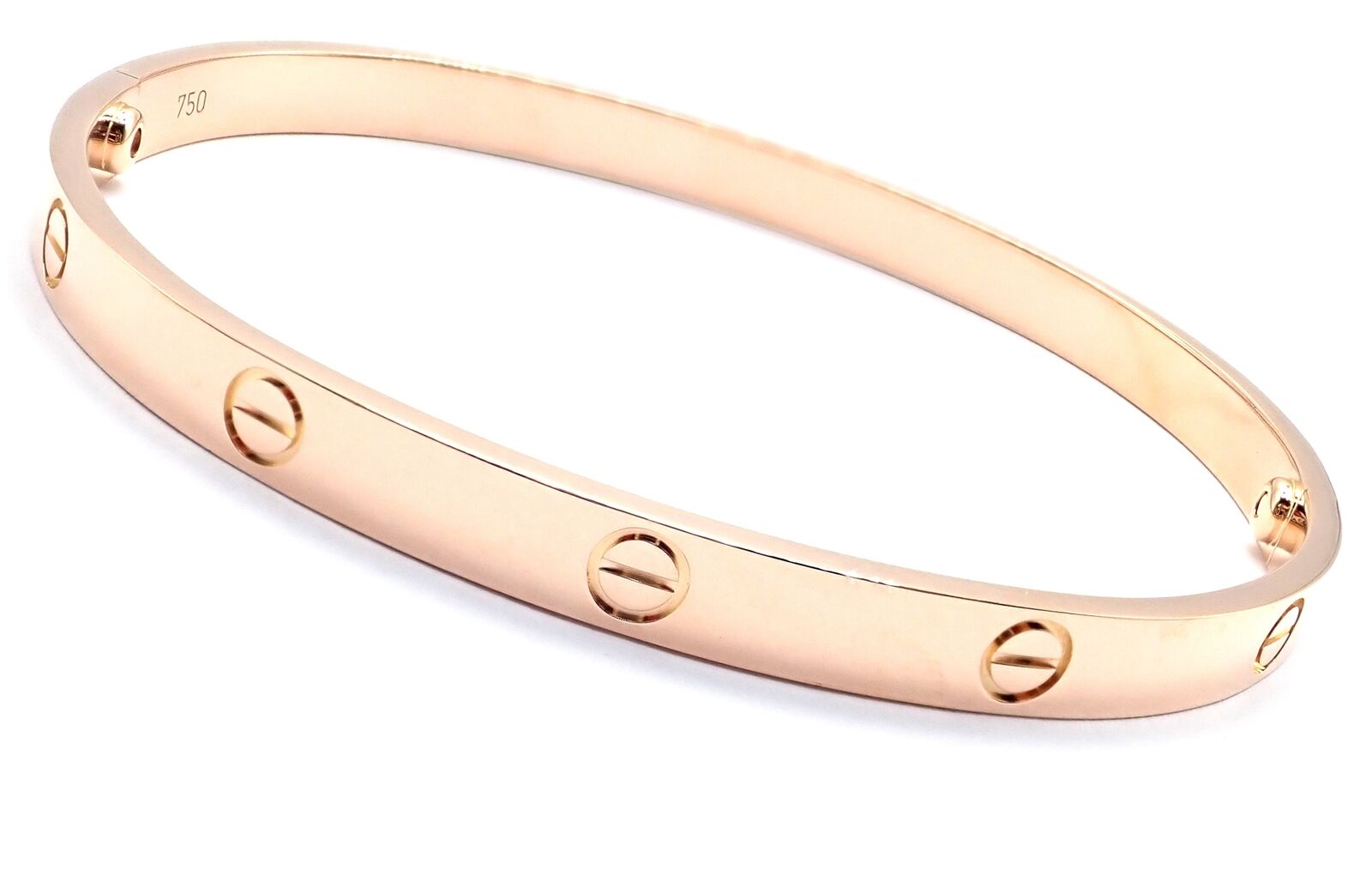 Authentic Cartier 18k Rose Gold Love Bangle Bracelet - Size 21 - Luxury Jewelry for Women - Perfect for Anniversaries, Weddings & Special Occasions
