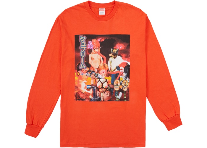 Sekintani La Norihiro Long Sleeve T-Shirt for Men - Comfortable Orange Cotton Tee - Casual Wear & Street Style Fashion