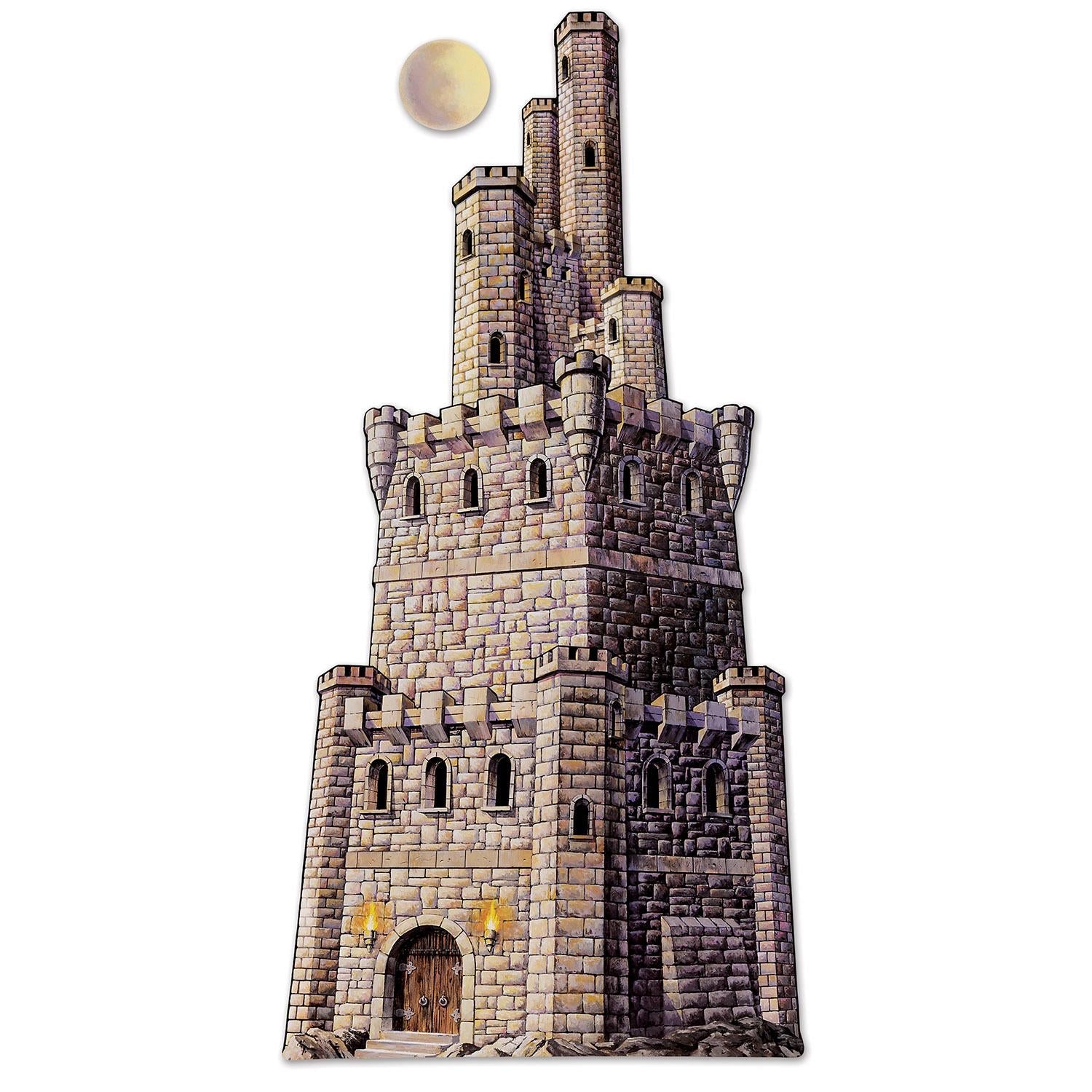 12 Pack Beistle Jointed Castle Party Tower - Colorful Cardboard Castle Decorations for Birthday Parties, Baby Showers & Halloween Events - Perfect for Kids Room Decor and Themed Celebrations