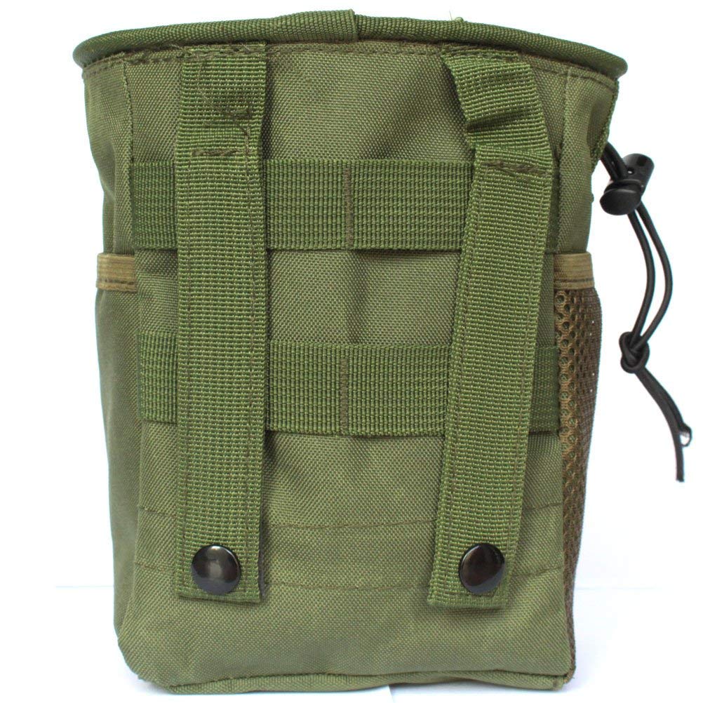 Tactical MOLLE Mini Dump Pouch - Compact Shotgun Shell Holder & Chalk Bag for Outdoor Hunting, Range Training & Rock Climbing Gear Accessories